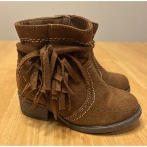 Olive & Edie‎ Jessie Brown Fringe Booties Western Cowgirl Toddler Girls 7M